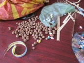 Beads still in raw form